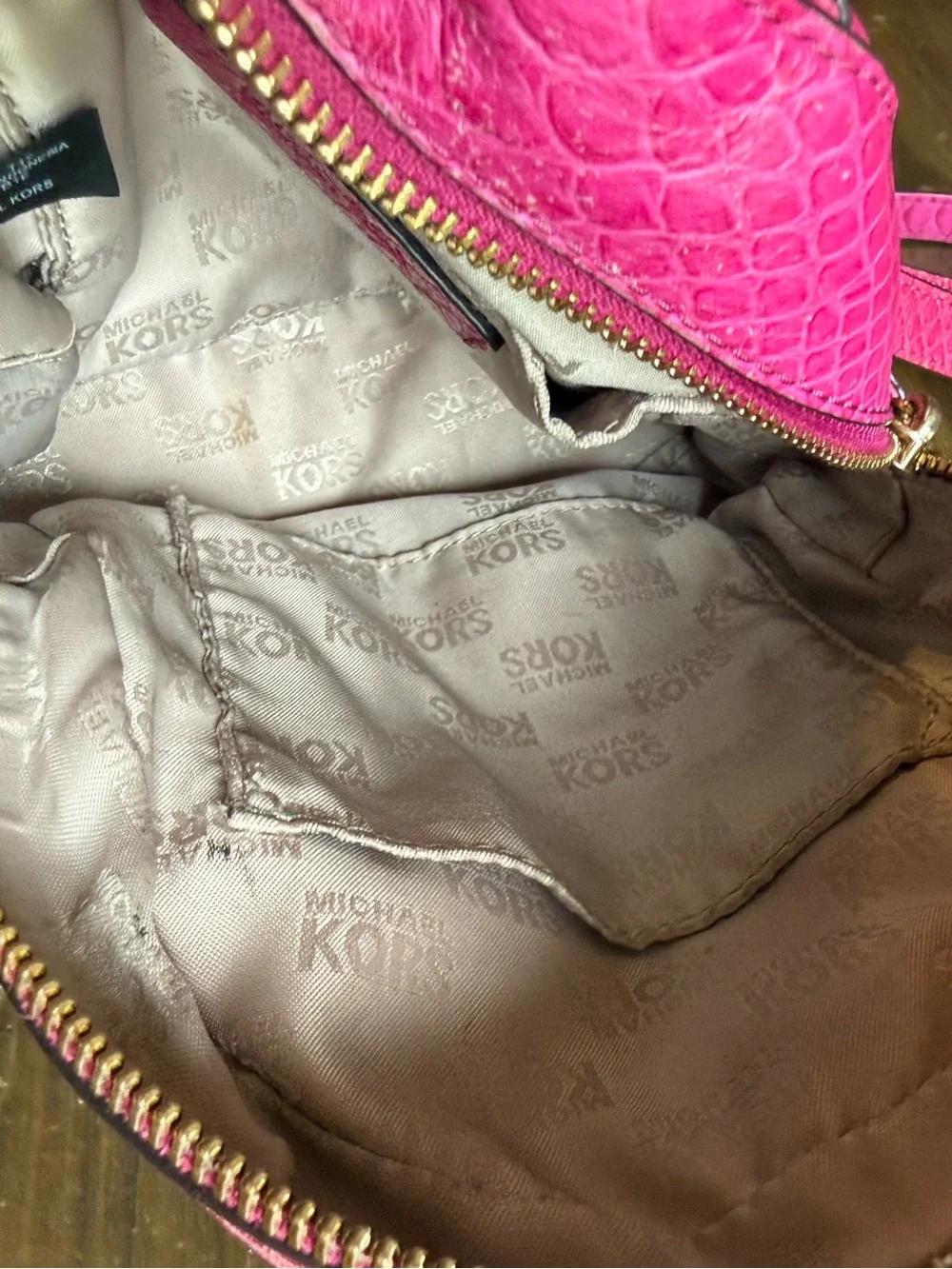 Michael Kors Embossed Leather Backpack
